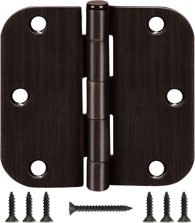 Main image of Oil Rubbed Bronze Residential Door Hinges, 3.5" x 3.5" 5/8"