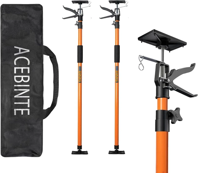 Main image of 2-Pack Steel Telescopic 3rd Hand Support System, Extends 49-114 Inch, Supports up to 154 lbs