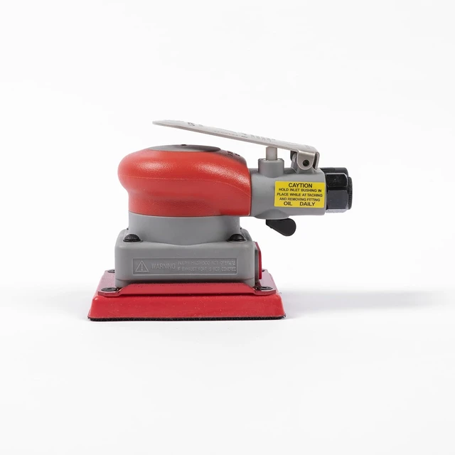 Alt view image 4 of 6 - Pneumatic Random Orbital Sander, 3 x 4-Inch Lightweight Palm Sander, 1/8" (3mm) Orbit, 10000 RPM with Backing Pad & 12 Sandpapers