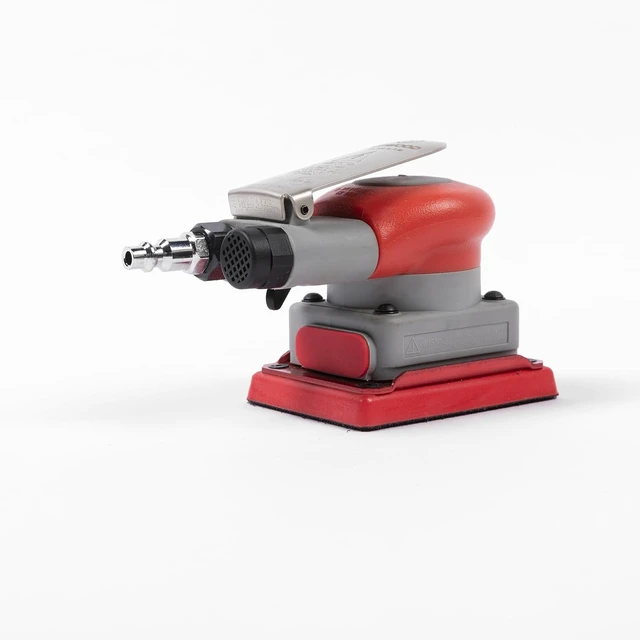 Alt view image 5 of 6 - Pneumatic Random Orbital Sander, 3 x 4-Inch Lightweight Palm Sander, 1/8" (3mm) Orbit, 10000 RPM with Backing Pad & 12 Sandpapers