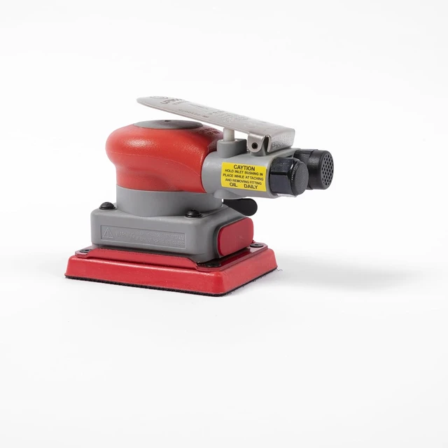 Alt view image 6 of 6 - Pneumatic Random Orbital Sander, 3 x 4-Inch Lightweight Palm Sander, 1/8" (3mm) Orbit, 10000 RPM with Backing Pad & 12 Sandpapers