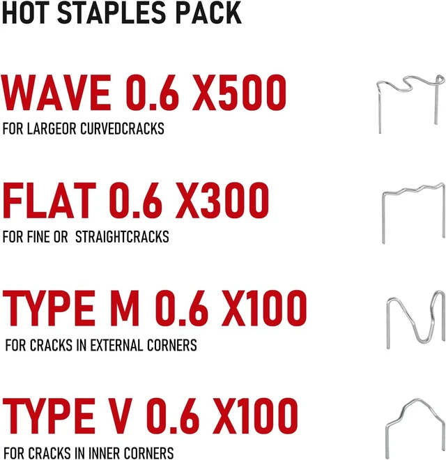 Alt view image 4 of 6 - 2-in-1 Plastic Welder with 1000 PCS Hot Stapler Repair Kit