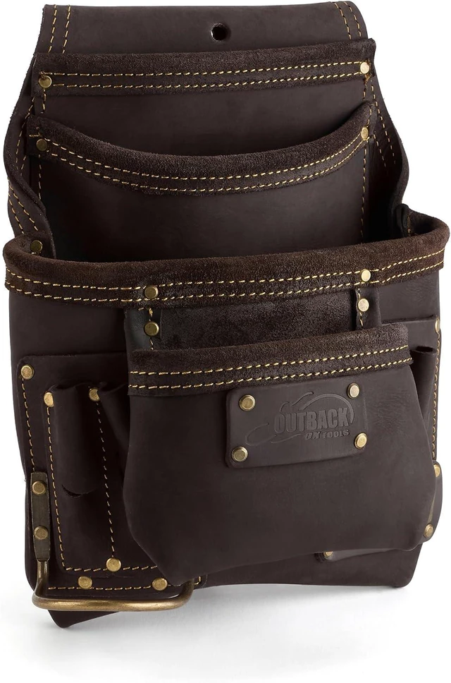 Main image of Pro Full Grain Leather Tool Pouches with Double Stitching & Rivet-Reinforced Pockets