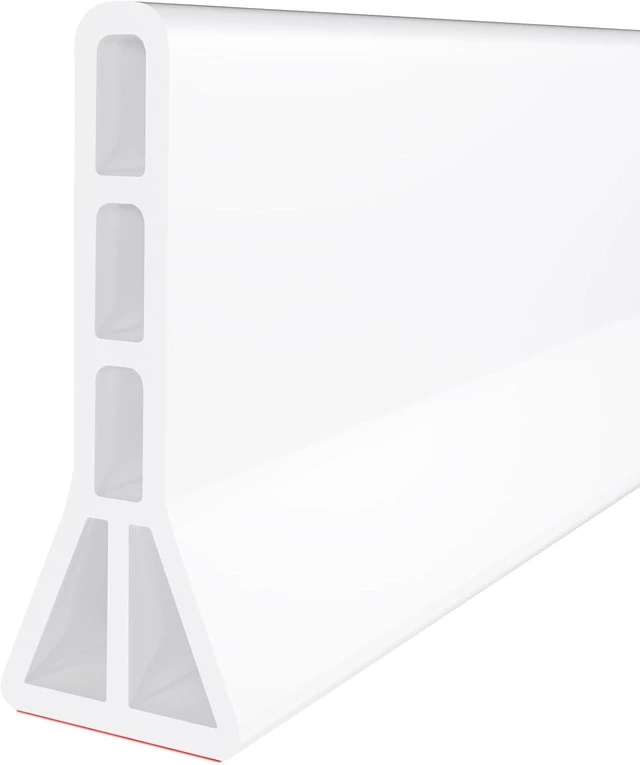 Main image of 3"H Shower Threshold Water Dam, Water Guard, 59 Inch (White)