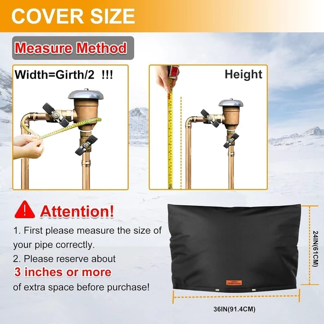 Alt view image 4 of 6 - 36"x24" 7-Layer Insulated Backflow Cover (Black)