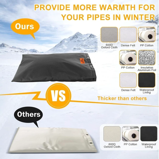 Alt view image 5 of 6 - 36"x24" 7-Layer Insulated Backflow Cover (Black)