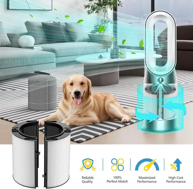 Alt view image 5 of 7 - 2-Pack Combi 360° Glass HEPA + Carbon Filter for Air Purifier PC1 TP10