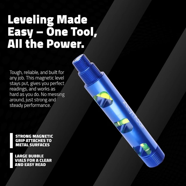 Alt view image 6 of 6 - Lyncar Spot Rite Magnetic Bubble Level with Threaded Ends (1/2", 3/4", 1")
