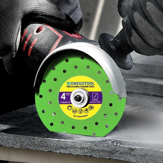 Alt view image 4 of 6 - 4-1/2 Inch Diamond Saw Blade for Angle Grinder, Tile Cutter for Porcelain, Ceramic, Glass & Marble (10 Pcs)