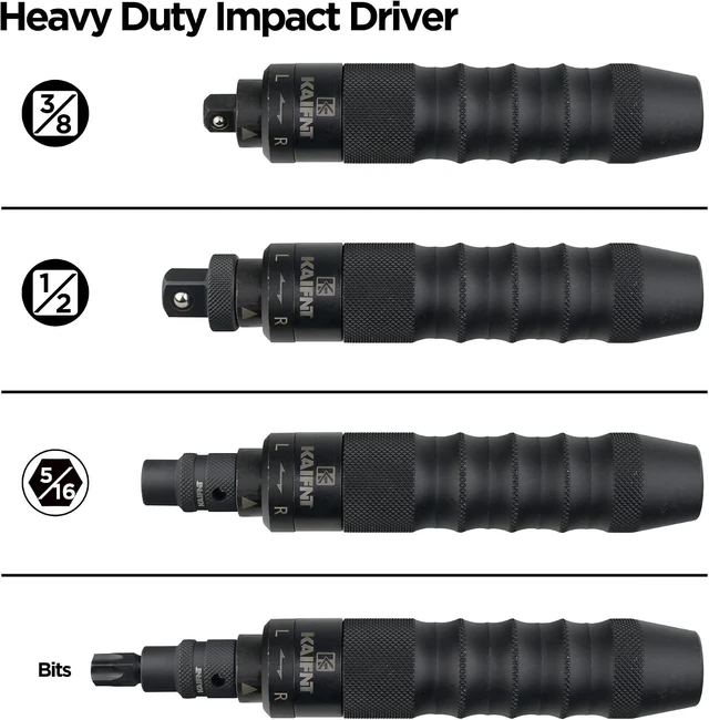 Alt view image 3 of 5 - K504 Heavy Duty Manual Impact Driver Set, 3/8" & 1/2", 25-Piece