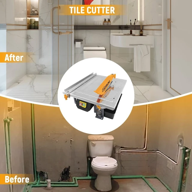 Alt view image 7 of 7 - 7-Inch Wet Tile Saw with 5A Motor, Adjustable Cutting Depth & Water Reservoir