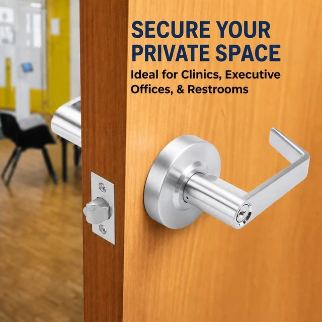 Alt view image 4 of 7 - LO-Lock ADA-Compliant Commercial Lever Door Lock with Clutch Keylock
