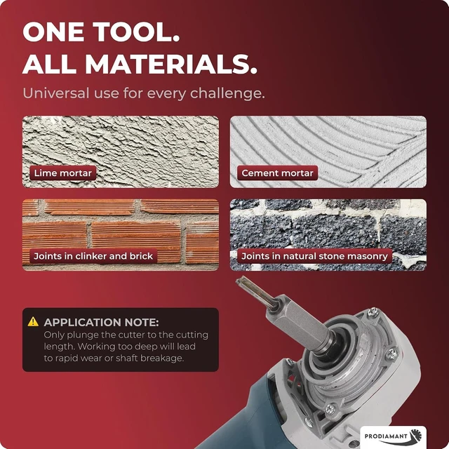 Alt view image 6 of 7 - 6mm (1/4 Inch) Mortar Rake Tuck Pointing Bit for Angle Grinder