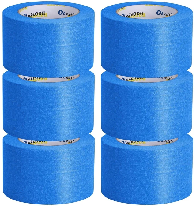 Main image of 3" x 60 Yards Blue Painter's Tape, Wide Masking Tape for Painting, 6-Pack