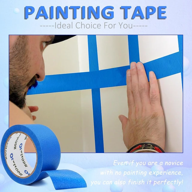 Alt view image 5 of 7 - 3" x 60 Yards Blue Painter's Tape, Wide Masking Tape for Painting, 6-Pack