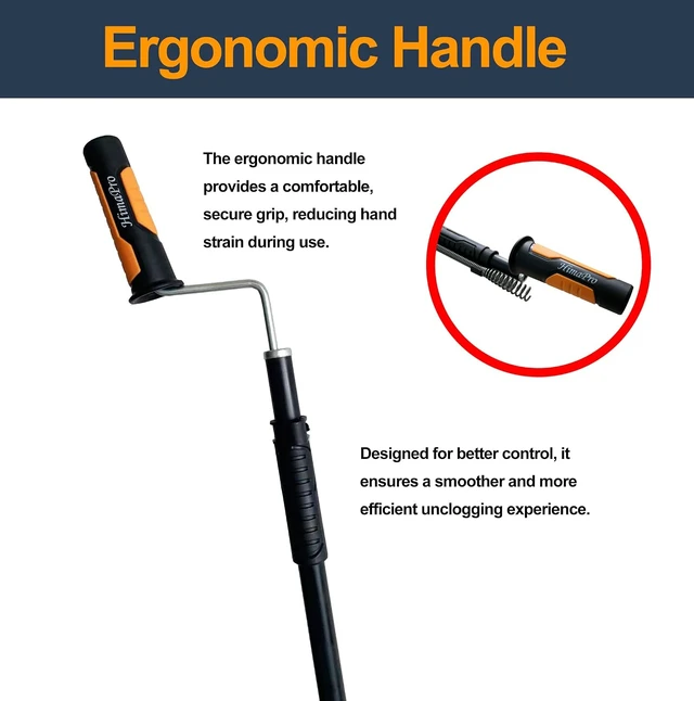Alt view image 5 of 7 - Professional Toilet/Closet Auger, 3 Feet Pipe Snake
