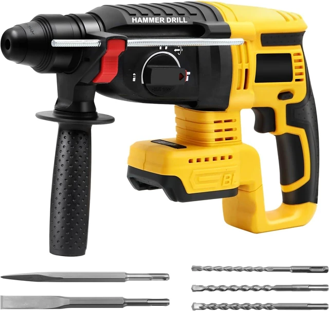 Main image of Cordless SDS Hammer Drill for Dewalt 20V MAX, Brushless Rotary Hammer with Safety Clutch for Concrete & Masonry (No Battery)