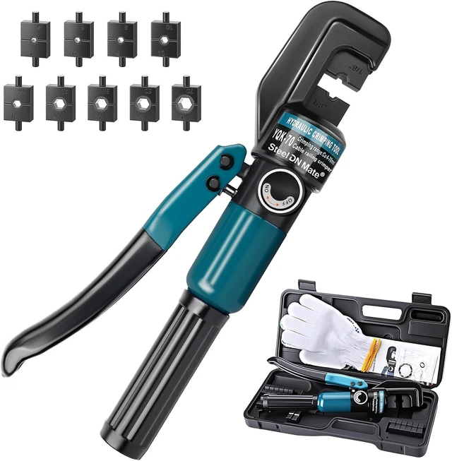 Main image of 10-Ton Hydraulic Crimping Tool for 1/8"-3/16" Cable Railing Kits