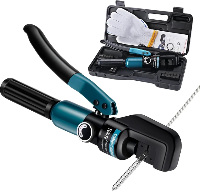 Alt view image 2 of 7 - 10-Ton Hydraulic Crimping Tool for 1/8"-3/16" Cable Railing Kits