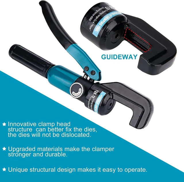 Alt view image 4 of 7 - 10-Ton Hydraulic Crimping Tool for 1/8"-3/16" Cable Railing Kits