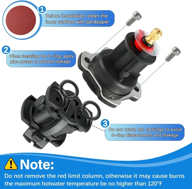 Alt view image 6 of 7 - GP876851 Mixer Cap & Pressure Balancing Unit Kit, Compatible with Kohler