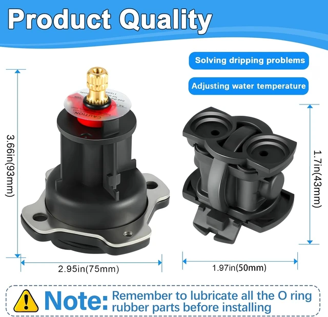 Alt view image 7 of 7 - GP876851 Mixer Cap & Pressure Balancing Unit Kit, Compatible with Kohler