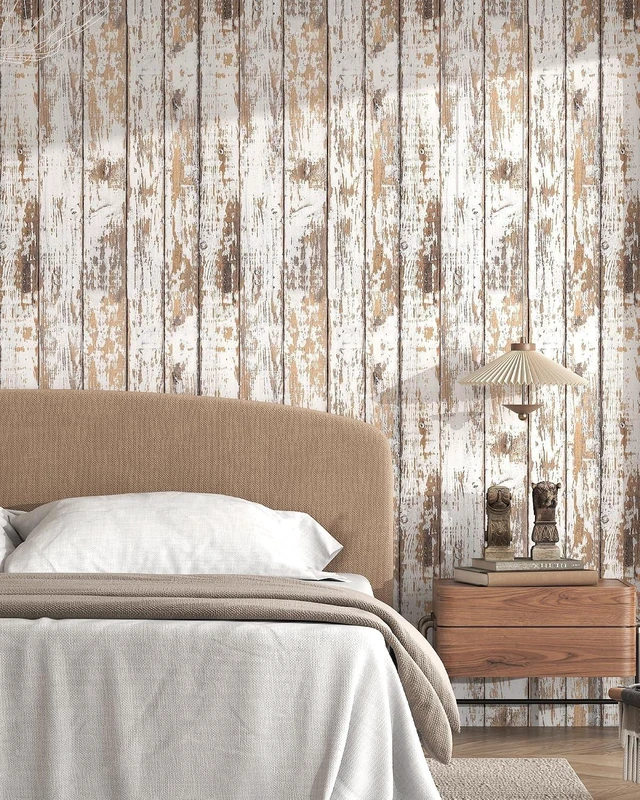 Main image of 17.3"×393" Peel and Stick Shiplap Wood Contact Paper