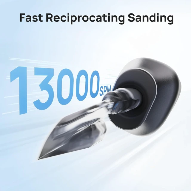 Alt view image 3 of 7 - NeoSander Reciprocating Detail Sander, Mini Pen Sander with 13000 SPM, Adjustable Stroke for 3D Printing, Crafts & DIY