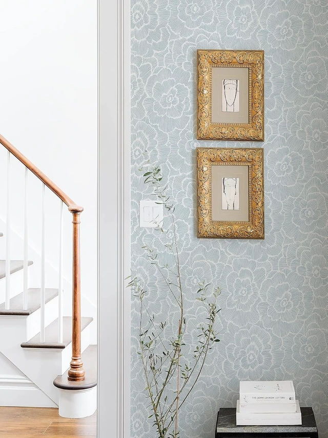 Alt view image 2 of 6 - WallPops NUS4048 Saraya Peel & Stick Wallpaper (Blue)