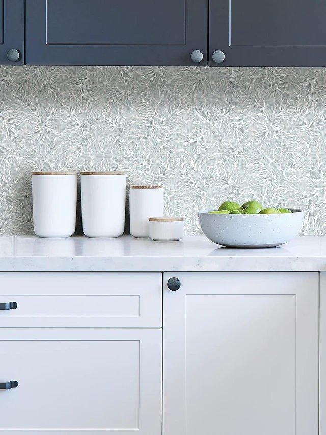 Alt view image 3 of 6 - WallPops NUS4048 Saraya Peel & Stick Wallpaper (Blue)