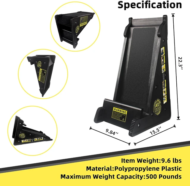 Alt view image 6 of 7 - Ladder Leveler & Pitch Hopper Stabilizer for Stairs & Extension Ladders, Conquers Uneven Ground (Regular Black)