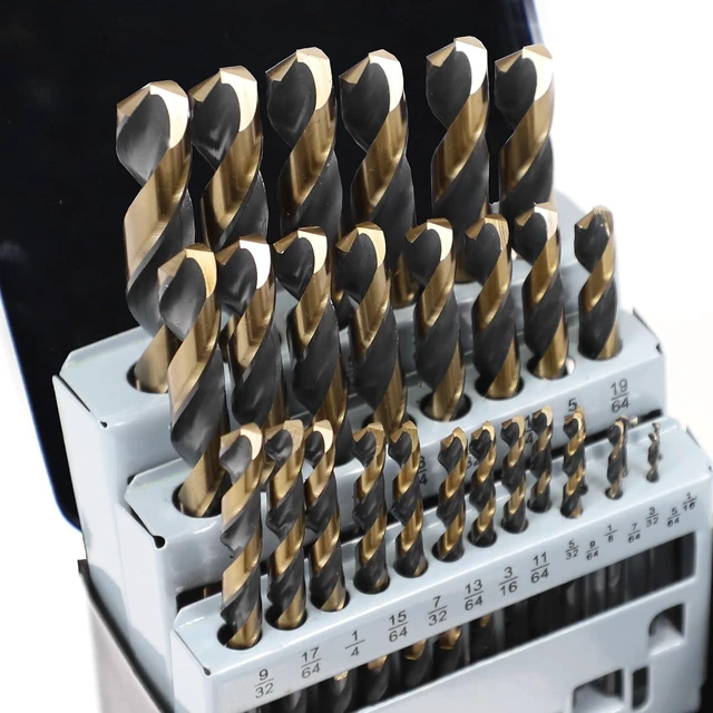 Main image of 29-Piece M2 Metal Twist Drill Bit Set with Case