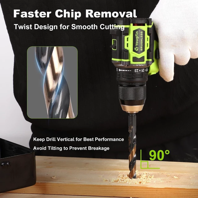 Alt view image 3 of 7 - 29-Piece M2 Metal Twist Drill Bit Set with Case