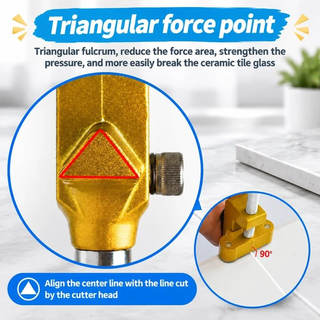 Alt view image 5 of 7 - 2-in-1 Glass Cutting Tool Kit, Tungsten Cutter & Breaking Pliers for Ceramic, Mirror & Tile with 2 Bonus Blades & Screwdriver