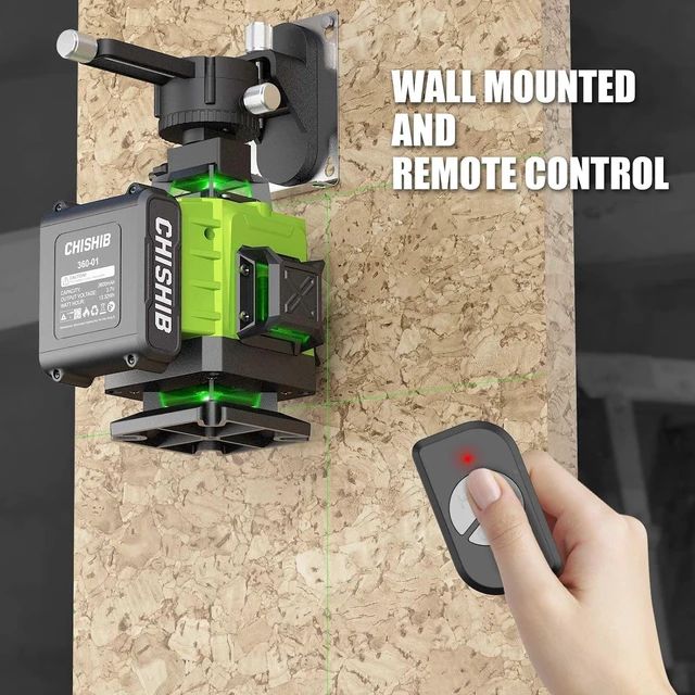 Alt view image 7 of 7 - WEIDDW 360° Green Cross Line Self-Leveling Laser Level