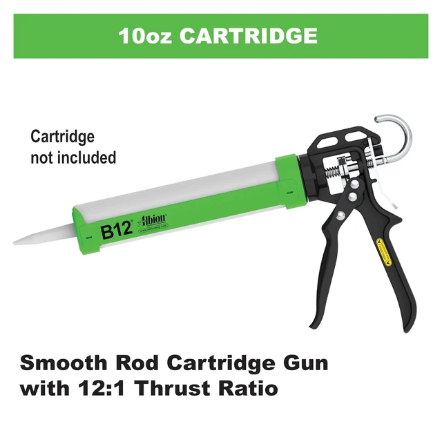 Alt view image 2 of 6 - B12 B-Line Manual Cartridge Caulking Gun, 1/10 Gallon (10 oz), 12:1 Drive