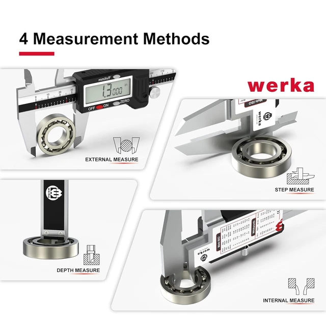 Alt view image 4 of 7 - 0-6 Inch Digital Caliper, Stainless Steel Measuring Tool