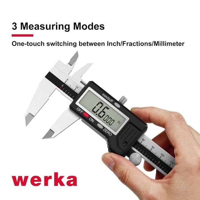Alt view image 5 of 7 - 0-6 Inch Digital Caliper, Stainless Steel Measuring Tool