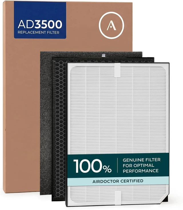 Main image of Genuine AD3000/3500 1-Year Filter Pack, 2 Carbon/VOC Pre-Filters + 1 UltraHEPA, Removes Smoke, Pollen & Pet Dander