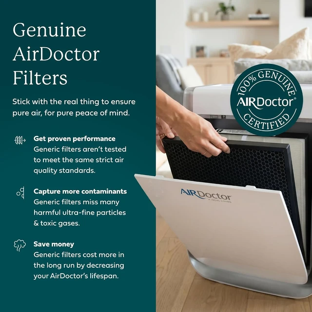 Alt view image 5 of 7 - Genuine AD3000/3500 1-Year Filter Pack, 2 Carbon/VOC Pre-Filters + 1 UltraHEPA, Removes Smoke, Pollen & Pet Dander