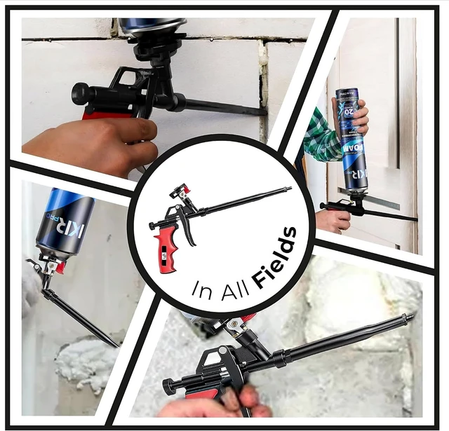 Alt view image 7 of 7 - Professional Expanding Foam Spray Gun, 2 Insulation Guns + 18 Extenders
