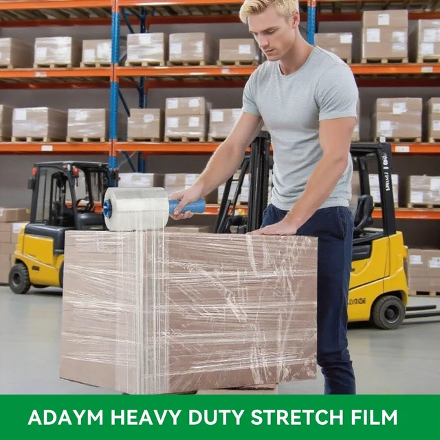 Alt view image 2 of 7 - 5" x 1200' Plastic Stretch Film Shrink Wrap, 12 Rolls for Moving