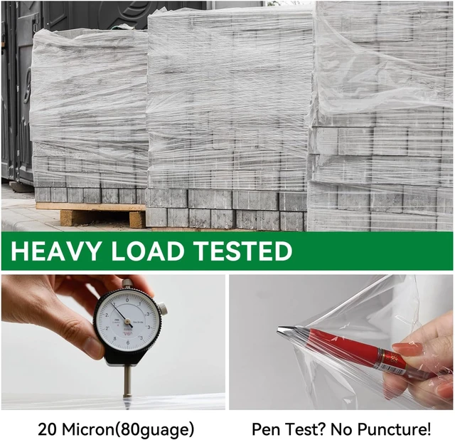 Alt view image 4 of 7 - 5" x 1200' Plastic Stretch Film Shrink Wrap, 12 Rolls for Moving