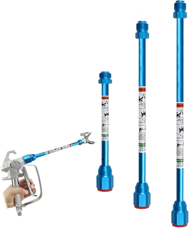 Main image of Airless Paint Sprayer Tip Extension Pole, 3-Pack Spray Wand Set, 8/11.8/20 Inch