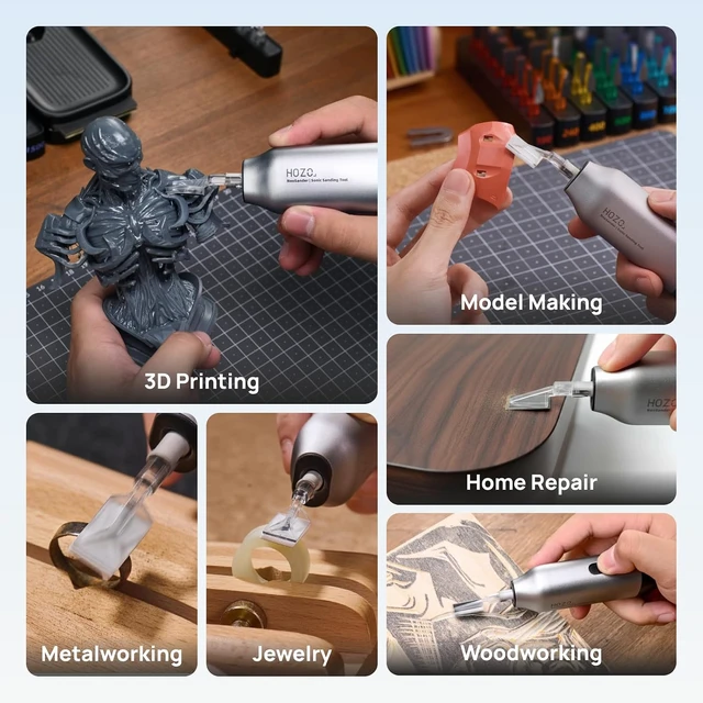 Alt view image 6 of 7 - NeoSander Reciprocating Detail Sander, Mini Pen Sander with 13000 SPM, Adjustable Stroke for 3D Printing, Crafts & DIY