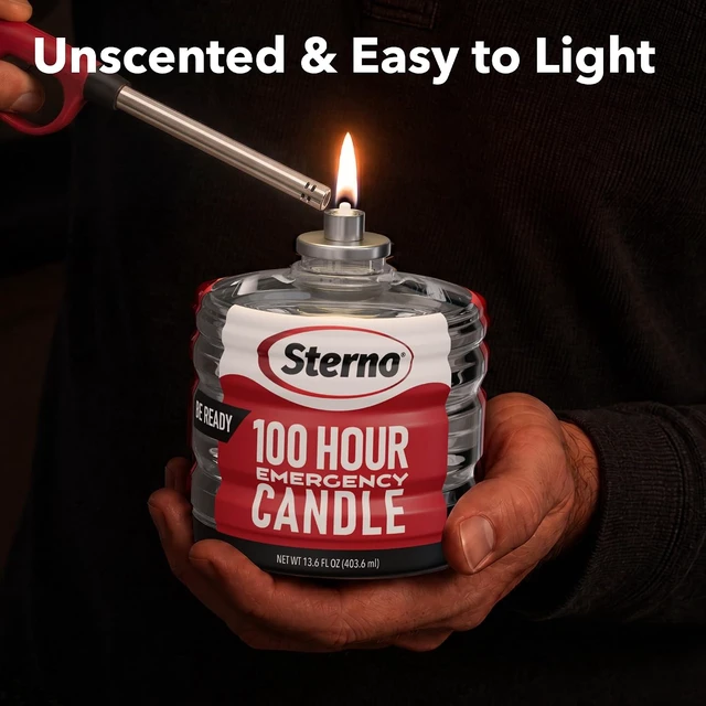 Alt view image 6 of 6 - 100-Hour Emergency Candles for Power Outages, 6-Pack