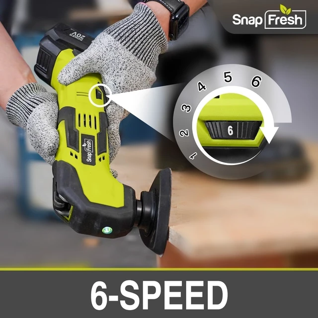 Alt view image 2 of 7 - Cordless Oscillating Tool with 6-Speed Control, 22 PCS Accessories