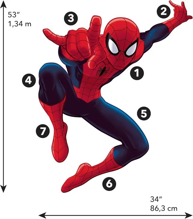 Alt view image 2 of 3 - Marvel Ultimate Spider-Man Giant Peel and Stick Wall Decals