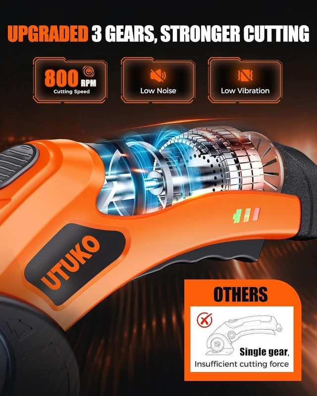 Alt view image 2 of 7 - 3500mAh Cordless Electric Cardboard Cutter Scissors