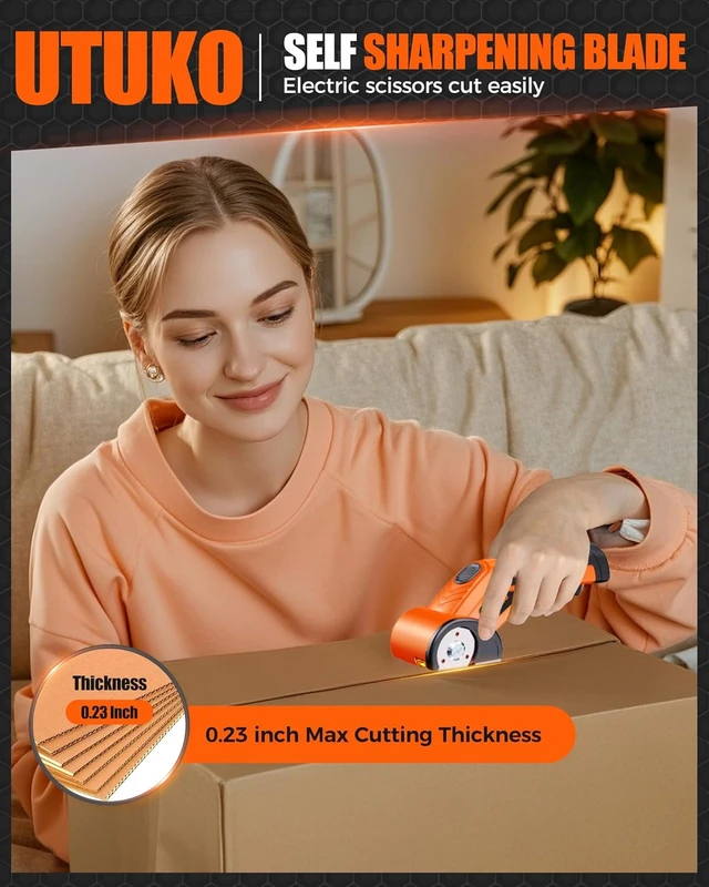 Alt view image 4 of 7 - 3500mAh Cordless Electric Cardboard Cutter Scissors